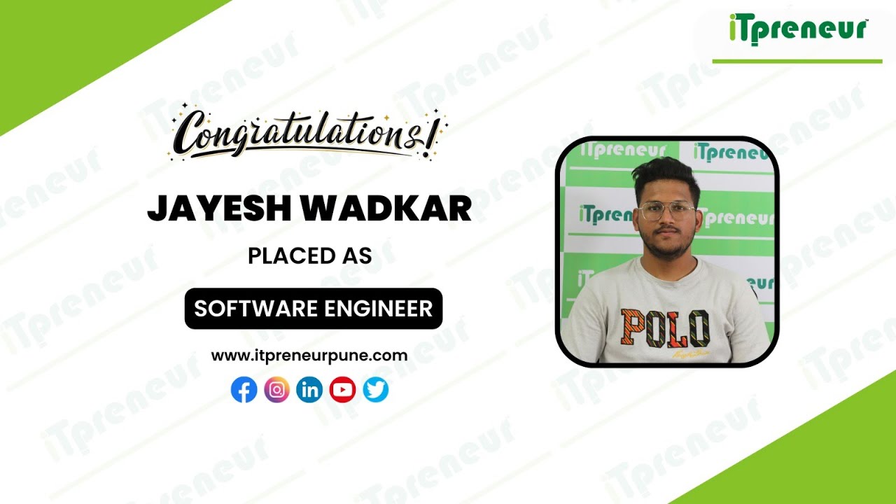 Jayesh Wadkar | Software Engineer | Student Testimonial video | online ...