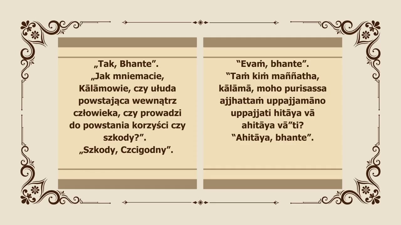 Kesamutti Sutta (AN.03.065 - Mowa w Kesamutti) - [LEKTOR PĀḶIJSKI]