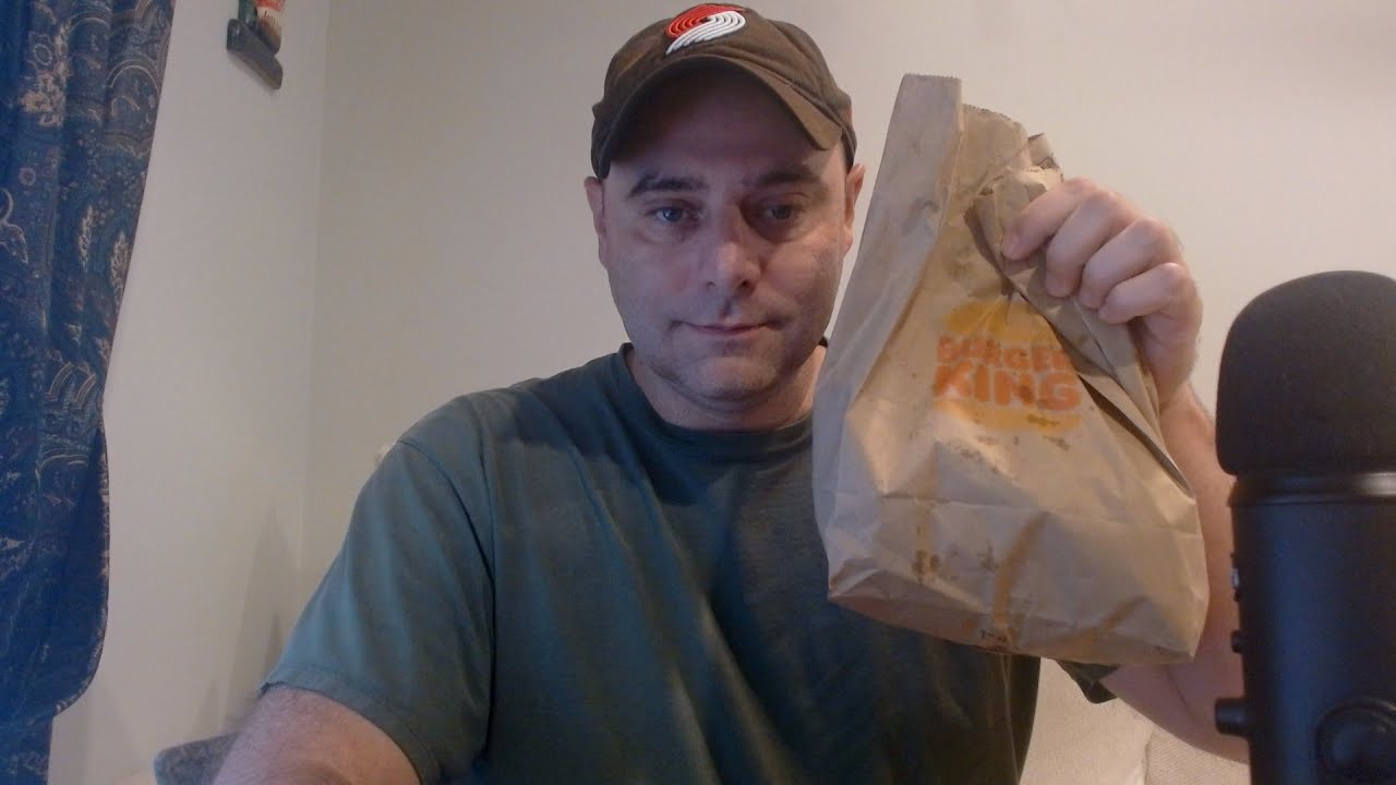 ASMR Eating Burger King and Rambling