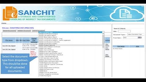 eSanchit application For Import Export (IEC) Users on ICEGATE Portal