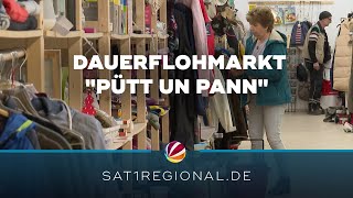 Beliebtes Konzept: Regalvermietung beim Dauerflohmarkt "Pütt un Pann"
