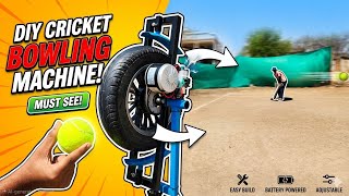 DIY cricket bowling machine single wheel design 