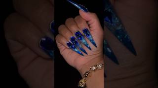 Prettiest Sapphire Nails 😍💙 #nails #sapphire #nailtutorial