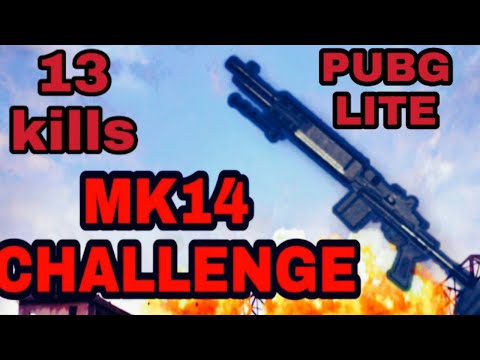 Pubg mobile lite Gameplay mk14 challenge 13 kills with chicken dinner