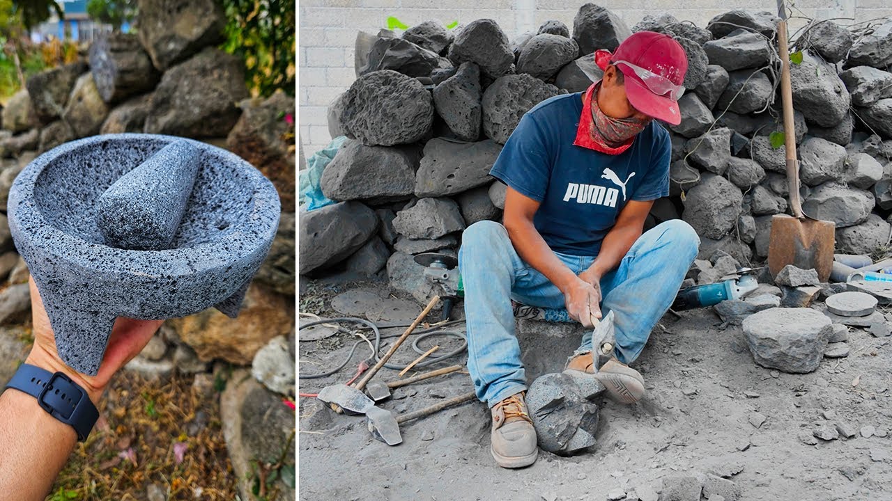Así se Hacen Los Molcajetes de Piedra en San Nicolás Obispo, Michoacán