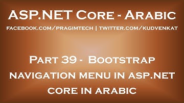 Bootstrap navigation menu in asp net core application in Arabic