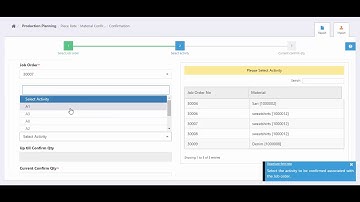 Material Confirmation - Scale ERP