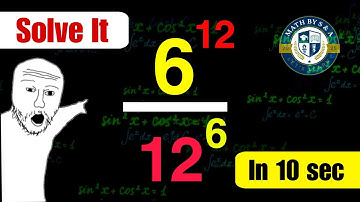 🤯 The FASTEST Way to Solve 6¹²/12⁶ (Exponent Trick!)😍