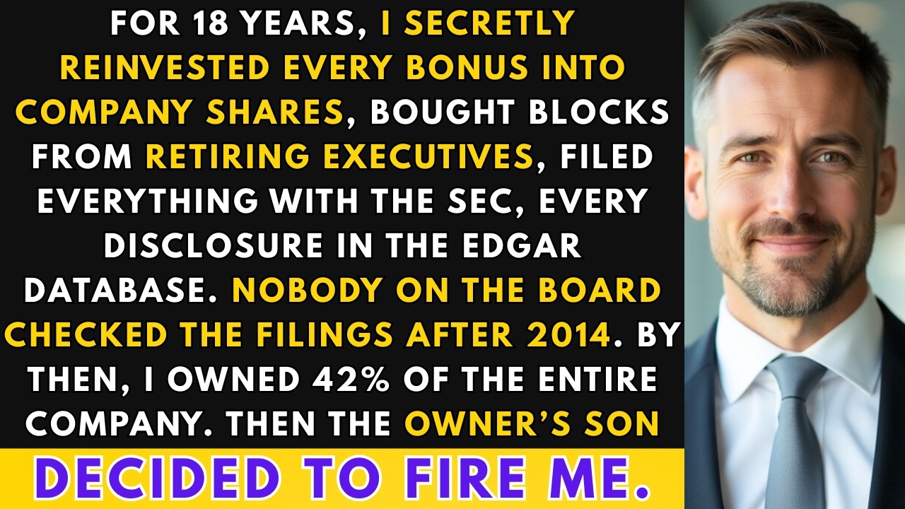 I Secretly Bought 42% Of My Company For 18 Years — Then The Owner's Son Demoted Me