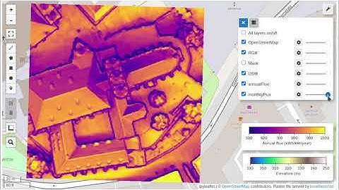 Visualizing Solar radiation data from Google Solar API
