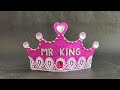 Diy king crown making with paper  how to make king crown at home  tiara crown  mr king crown