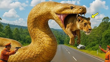 Brave Heroes Rescue Careless Mother Lion from a Deadly Giant Python Attack 🐍🦁 | Epic Wildlife Save