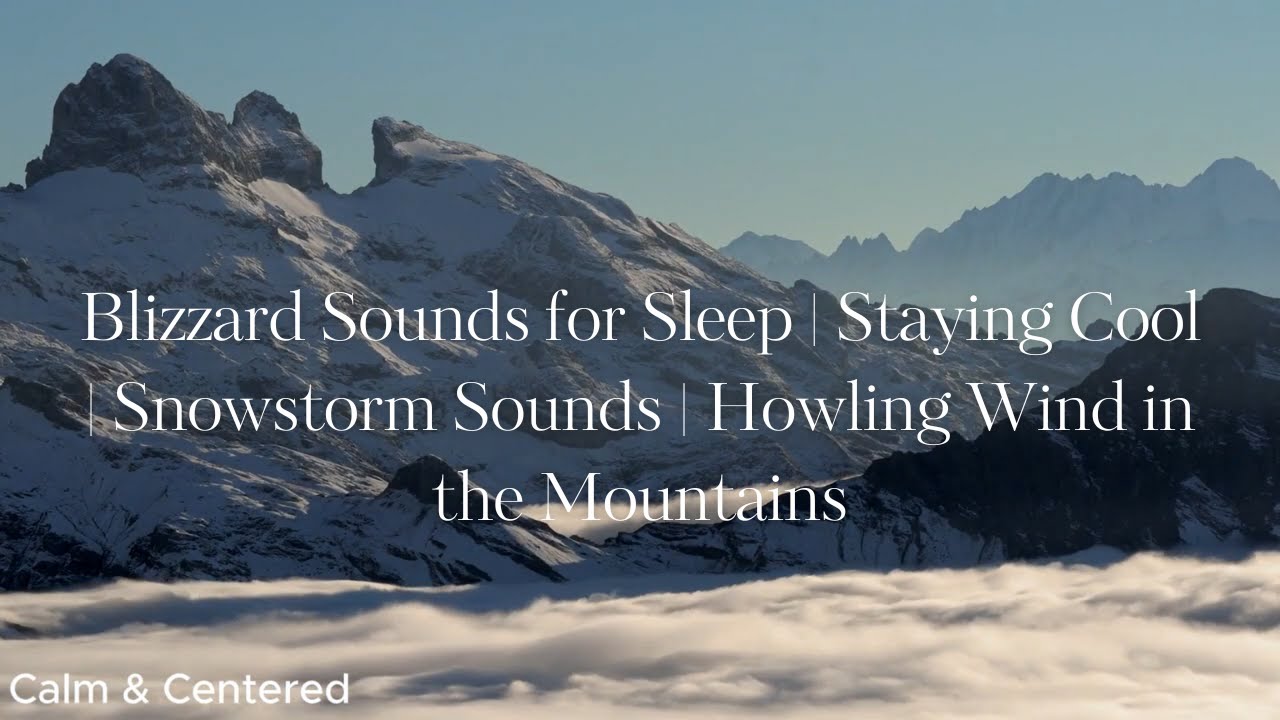 Blizzard Sounds for Sleep | Staying Cool | Snowstorm Sounds | Howling ...