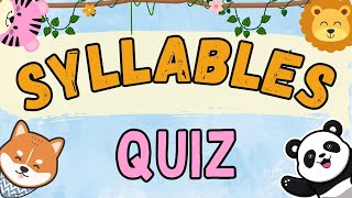 Syllables Quiz for Kids | Test Your Word-Splitting Skills | Interactive Syllables Quiz Question screenshot 1