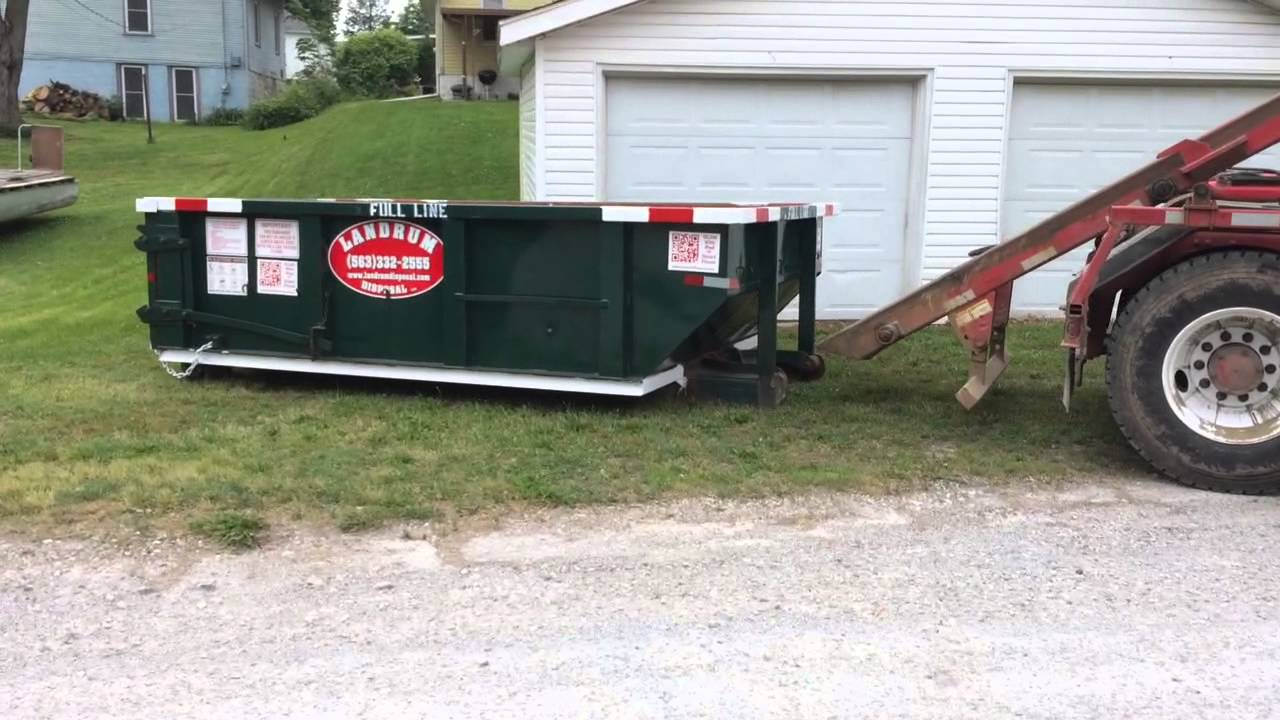 (563) 3322555 10 yard dumpster rental Davenport, Iowa YouTube