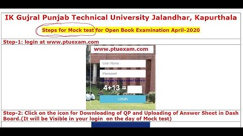 MOCK TEST STEPS FOR OBE (IKGPTU)