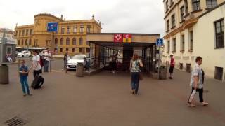 Florenc main bus station to Florenc metro stop