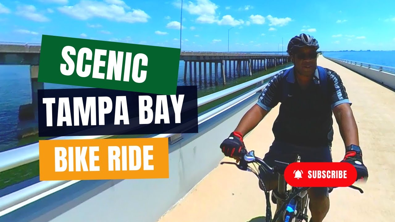 Biking The Courtney Campbell Causeway Bike Trail | SCENIC Tampa Bay Trail
