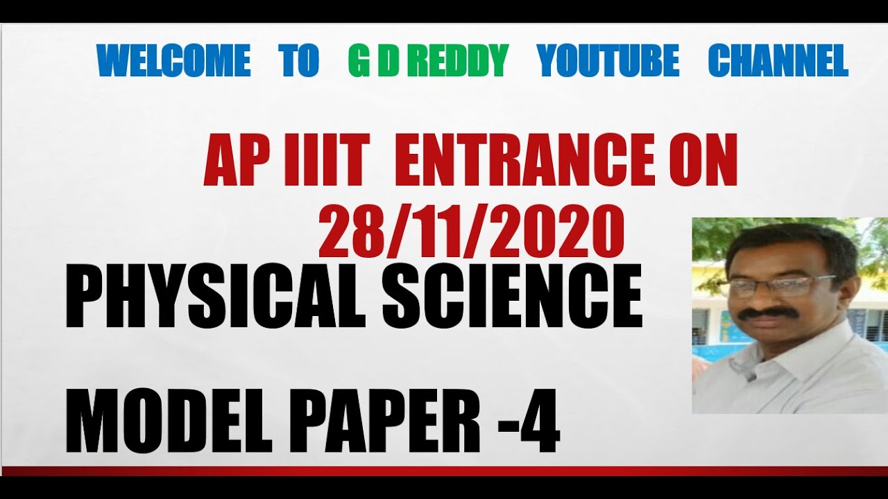 AP IIIT / PHYSICAL SCIENCE MODEL PAPER-4