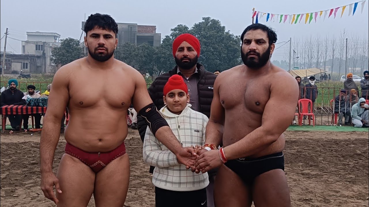पहलवान Raju Chahar Raiewal v/s Bhola Delhi kushti video Kallowal 12-01-2026 near dasuya 
