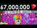 GETTING 67 MILLION GEMS!!! 1 WORLD 3 MILLION!!! | Growtopia
