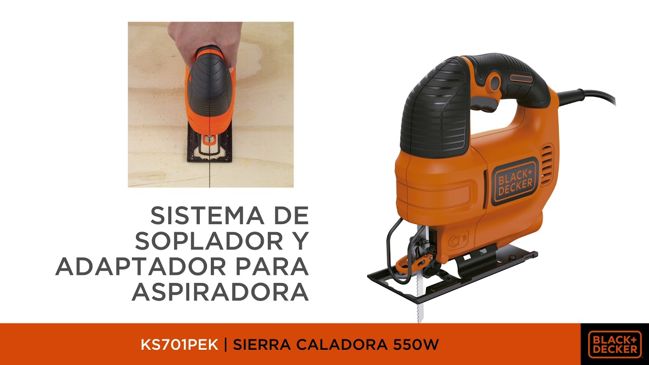 SIERRA CALADORA BLACK+DECKER 550W CON CAJA PLÁSTICA KS701PEK - YouTube