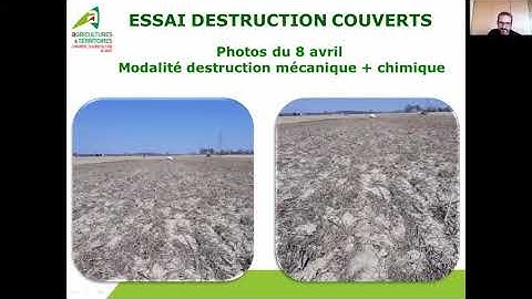 Travail du sol et destruction des couverts végétaux.