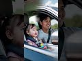 👶🚗「初ドライブでハプニング！」チャイルドシートで大はしゃぎ😂