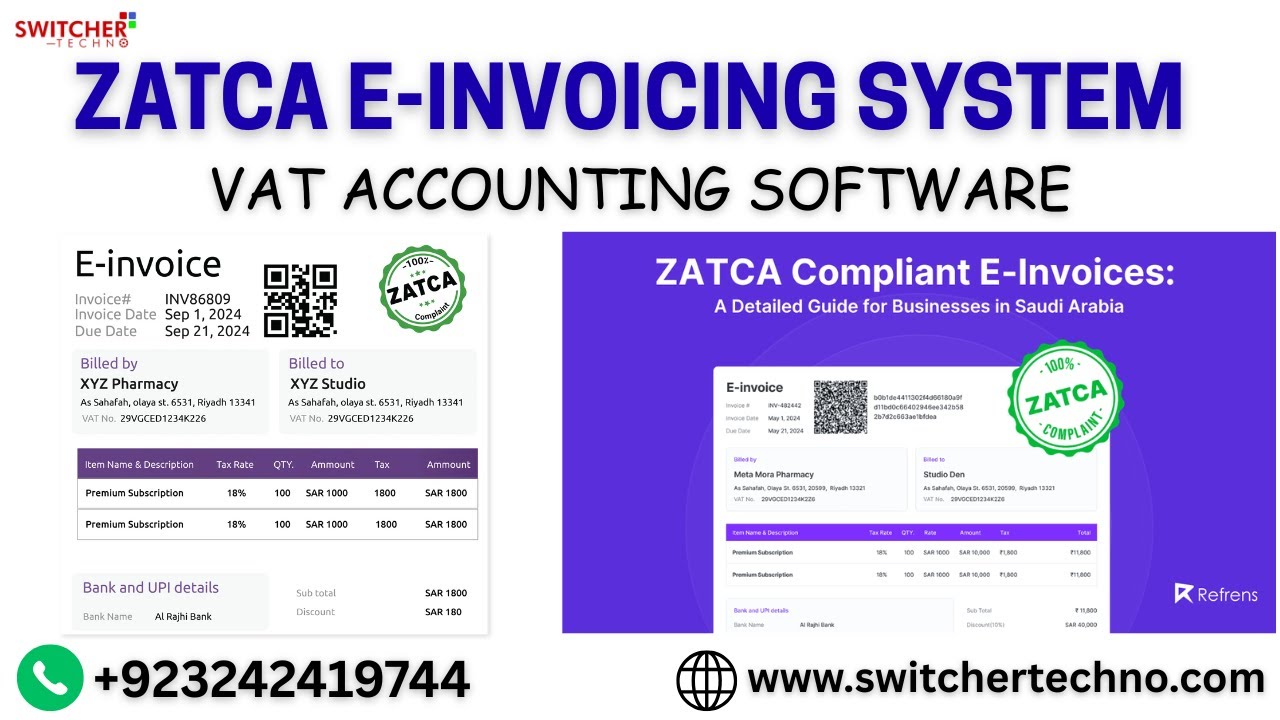 ZATCA E-Invoicing Software | Phase 1 & Phase 2 Complete Integration ...