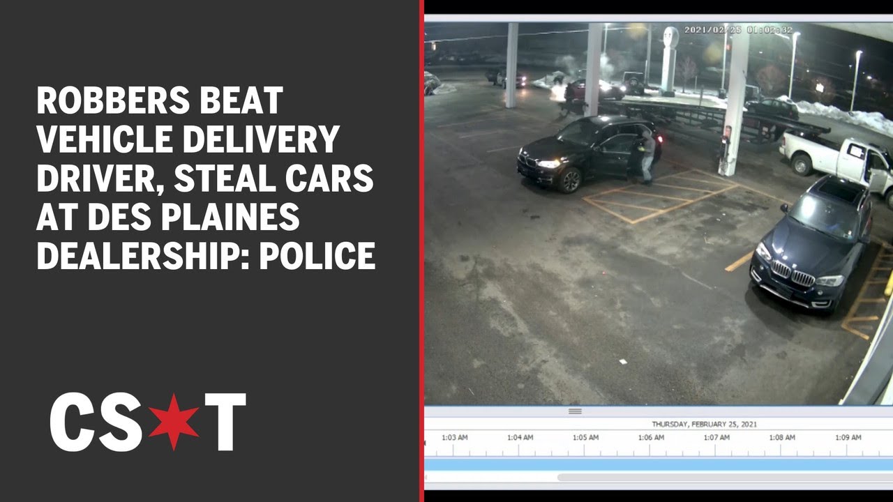 Robbers beat vehicle delivery driver, steal cars at Des Plaines