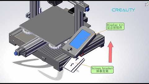 Ender 3v2 display assembly 3D animation