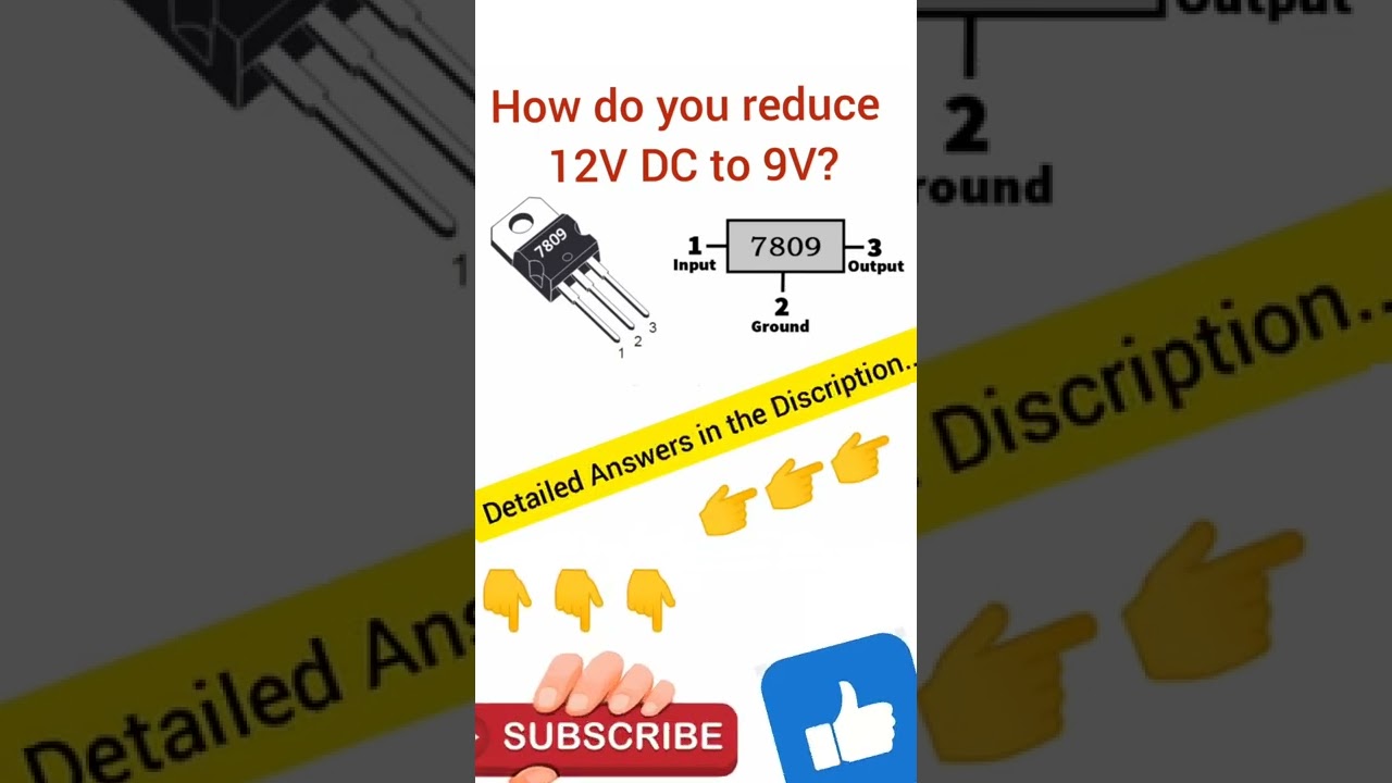 How do you reduce 12V DC to 9V DC? 