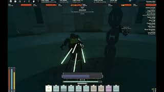 Fighting Enforcer With Sacred Hammer. Deepwoken