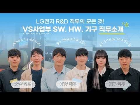 LG전자 VS본부 R D 직무의 모든 것 VS사업부 SW HW 기구 직무소개 