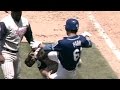 Dodgers angels benches clear after bunt