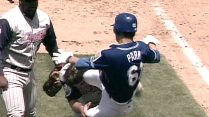 Dodgers, Angels benches clear after bunt