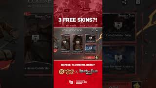 HOK - 3 Free Skin Collab #HonorofKings #AttackonTitan #HoKxAttackonTitan #HoK #scoutregimentassemble
