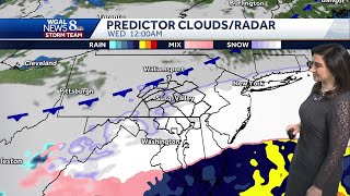 Light snow developing by evening; ending tonight