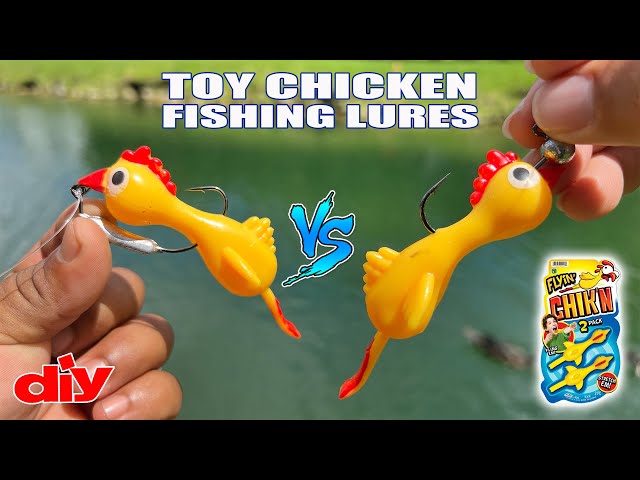 chicken fishing lures Catching Fish with Toy Chicken LOL Monster Mike Fishing