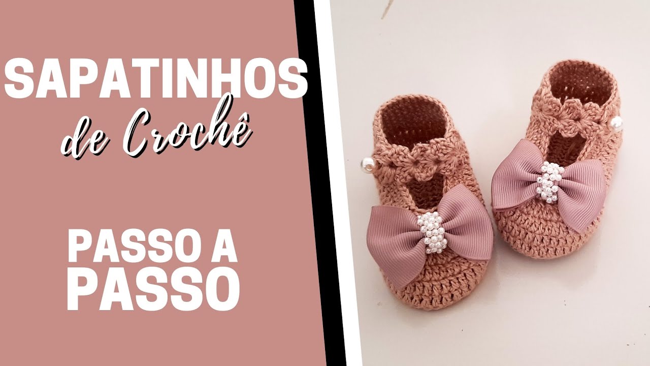 SAPATINHO DE CROCHÊ CANO ALTO (PASSO A PASSO)