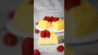 Tarta SIN HORNO con 3 INGREDIENTES 🍓 #postresfaciles #postresrapidos