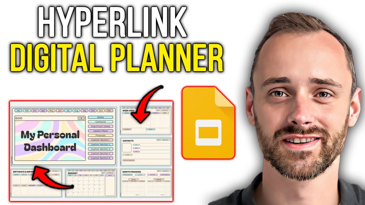 How To Make a Hyperlinked digital Planner in Google Slides - YouTube