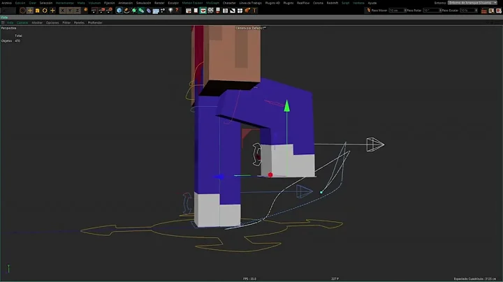 [Minecraft riggin] Thomas rig for C4D????[WIP#1]
