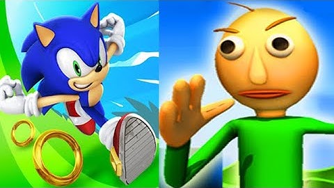 Sonic Dash vs Baldi Basics Run Unlock All Bosses Zazz Eggman Android Gameplay