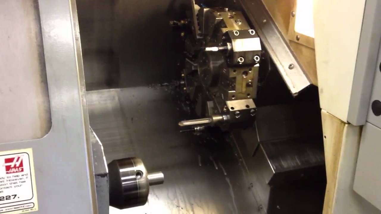 Haas SL10 bar feeder setup