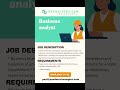 Business Analyst Job Hiring Now #job #opening #softwaredeveloper #softwareengineer #hiringnow