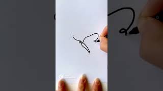 How to draw a simple butterfly in one line
