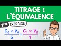 Titrage colorimtrique  lquivalence  exercice  1re sp  chimie