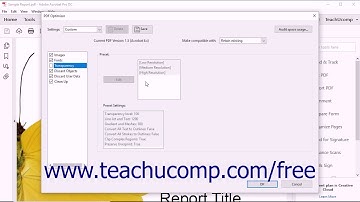 Acrobat Pro DC Optimizing a PDF for File Size & Compatibility- Adobe Acrobat ProDC Training Tutorial