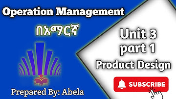 Operation Management Unit 3 part 1/Product design #operationmanagemet #abela